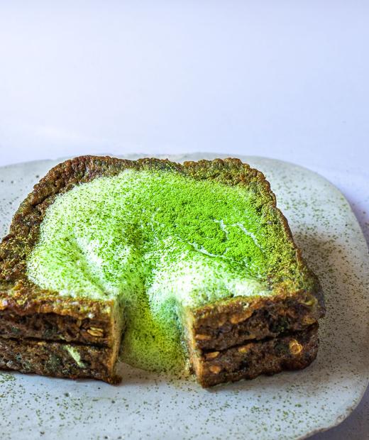 French toast με matcha